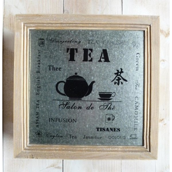 Teedose TEA, Landhaus Teekiste Holz Box, Vorratsdose Tee Holzkiste,Teebox Shabby