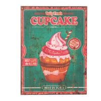 Clayre &  Eef Türschild CUPCAKE Muffin Vintage Wandbild...