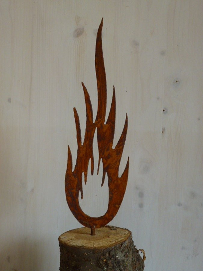 Weihnachten Garten Flamme Edelrost Dekoration Advent Metall Kerze