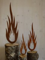 Rost Flamme Metall Kerze Advent Weihnachten Garten...