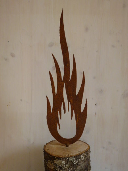 Rost Flamme Metall Kerze Advent Weihnachten Garten Dekoration Edelrost 3 Größen 37 cm