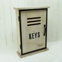 Schlüsselschrank KEYS Schlüsselkasten Shabby Schlüsselbrett Landhaus Holz natur