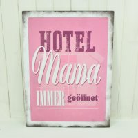 Blechschild Hotel Mama Türschild Spruch Vintage Wandbild...