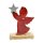 Engel Holzengel rot silber Weihnachten Landhausstil Weihnachtsdekoration 25 cm