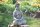 Buddha sitzend Statue grau aus Polyresin Dekofigur Feng Shui Figur 29 cm