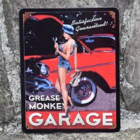Blechschild Grease Monkey Garage Türschild Schild...