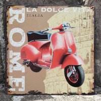 Blechschild Italien LA DOLCE VITA Wandbild Schild Vintage...