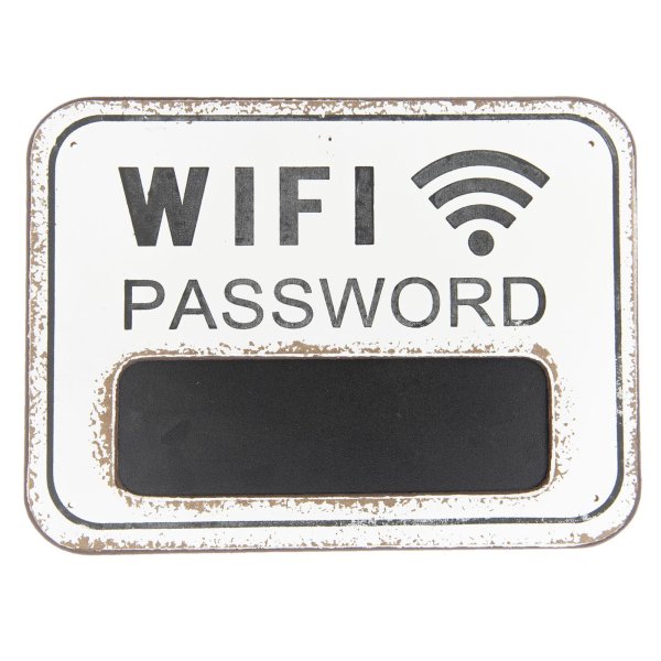 Wifi WLAN Password Schild Holzschild Wandschild Hinweisschild 39 x 29 x 1