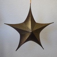 Faltstern Deko Stern gold schwarz zum aufhängen 65 x...
