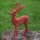 Figur Hirsch rot braun beflockt Weihnachtsdekoration Reh Deko Hirsch 20 cm